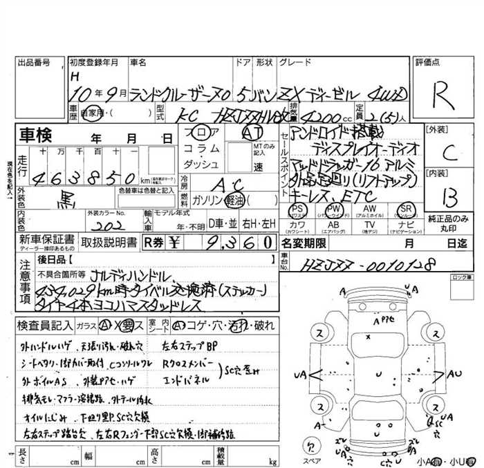 たぬページ Used Toyota Landcruiser 70 1998 ZX ディーゼル 4WD (463,850 km